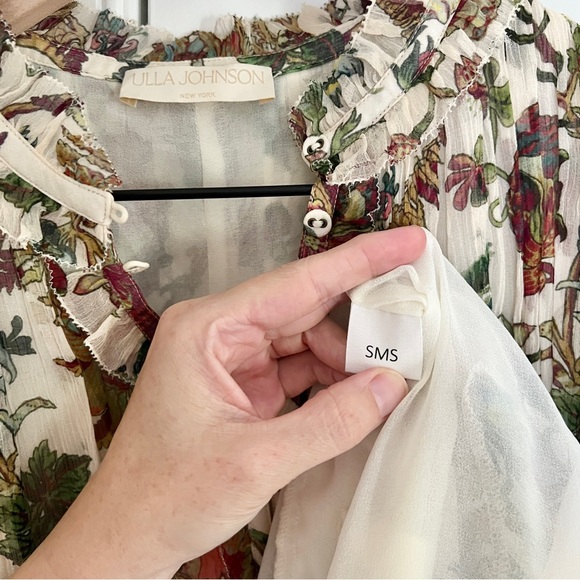 Ulla Johnson Anais Freesia Floral Silk Chiffon Minidress Size Small - Picture 11 of 12